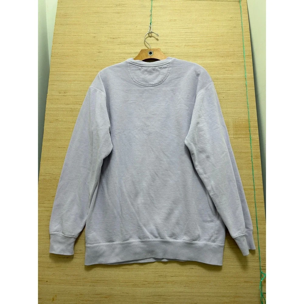 Comfort Colors LSU Saxophones Sweatshirt Mens Medium Purple Garment Dye Pullover